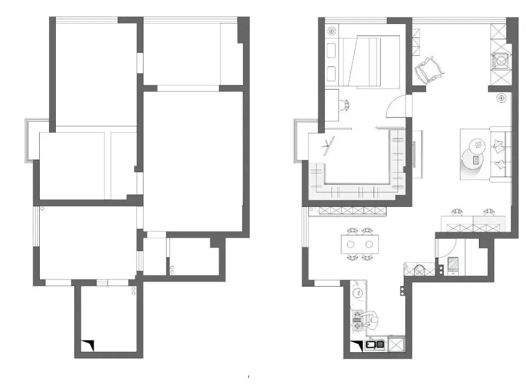 72㎡小清新北欧风格小户型装修效果图,一居室独立自在!