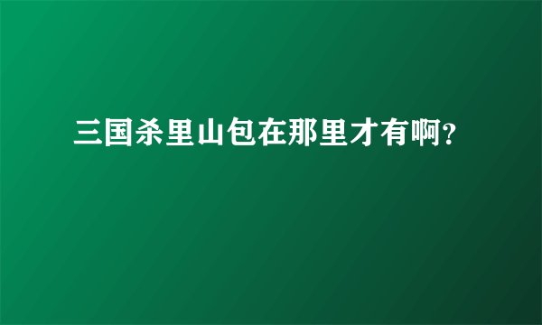 三国杀里山包在那里才有啊？