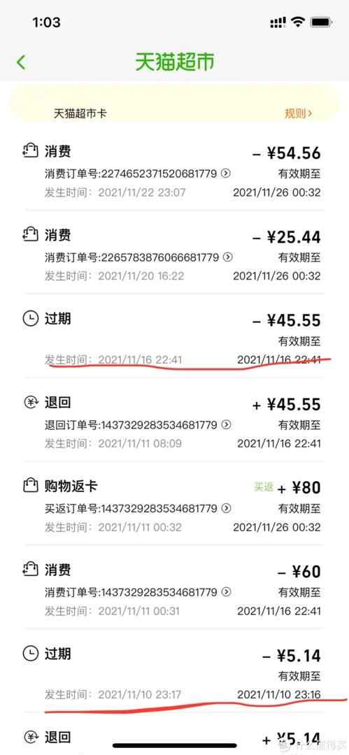 关于天猫超市卡的规则