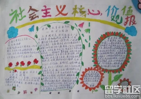 五年级社会主义核心价值观手抄报