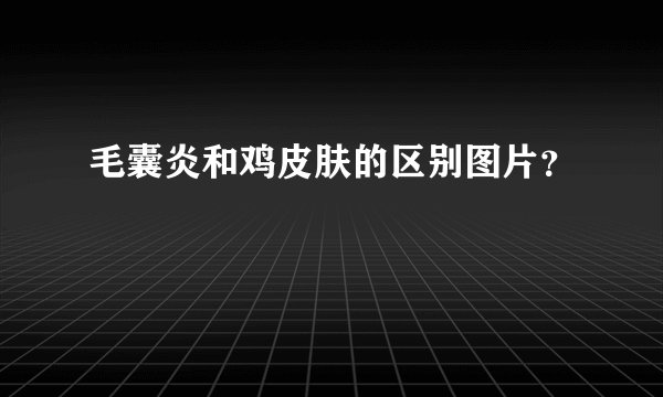 毛囊炎和鸡皮肤的区别图片？