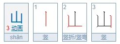 山字笔顺笔画顺序