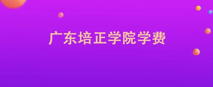 广东培正学院学费