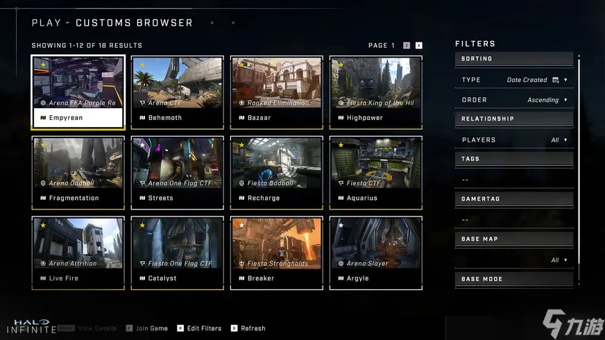 《光环无限》12月更新上线 自定义游戏列表推出