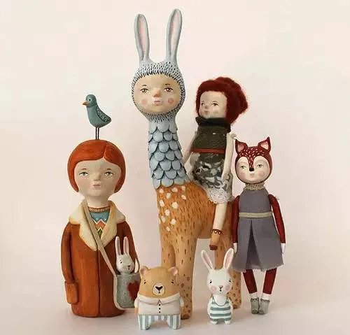 甜蜜动物预言-Flor Panichelli的手工粘土萌物