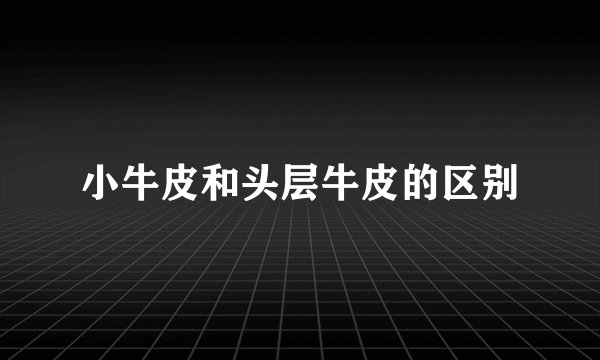 小牛皮和头层牛皮的区别