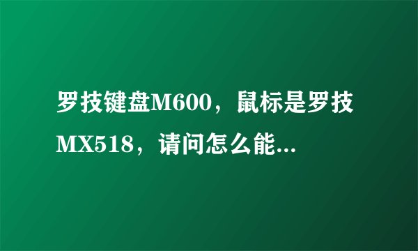 罗技键盘M600，鼠标是罗技MX518，请问怎么能同时将这两个驱动都装上。