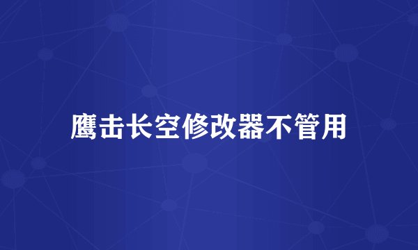 鹰击长空修改器不管用