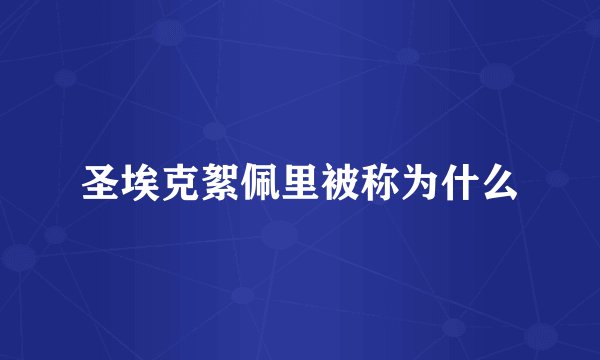 圣埃克絮佩里被称为什么