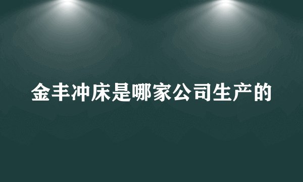 金丰冲床是哪家公司生产的