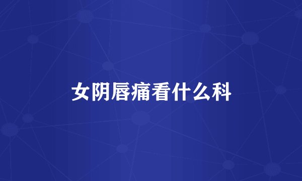 女阴唇痛看什么科