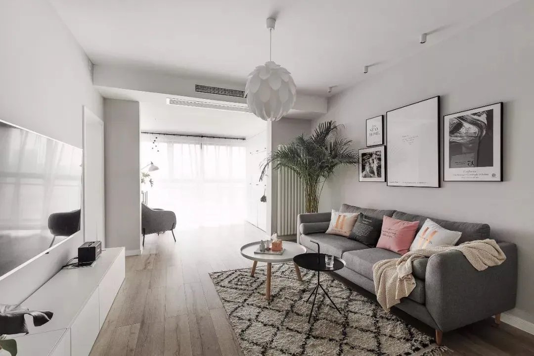 72㎡小清新北欧风格小户型装修效果图,一居室独立自在!
