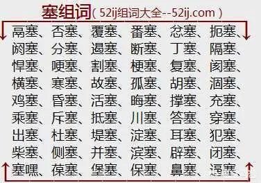 塞的多音字组词？