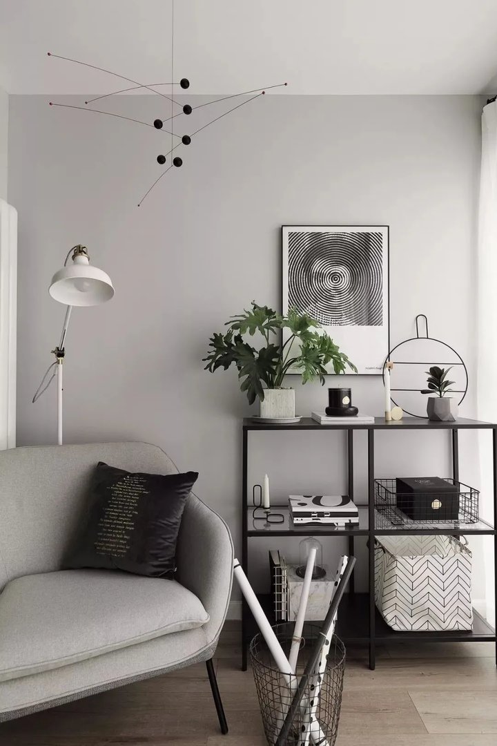 72㎡小清新北欧风格小户型装修效果图,一居室独立自在!