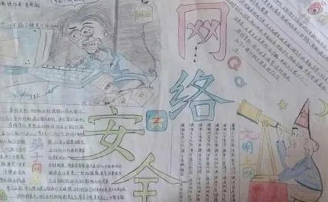 小学生网络安全手抄报简单又漂亮