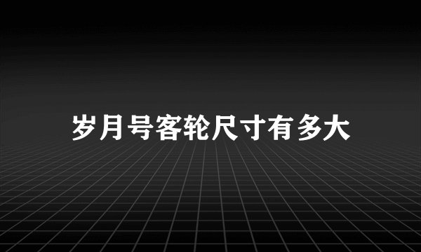 岁月号客轮尺寸有多大