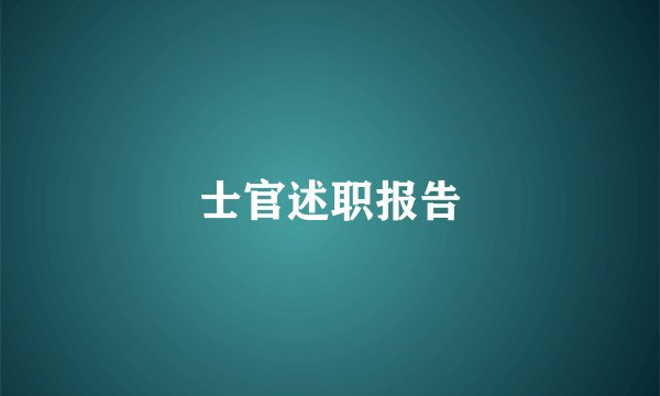 士官述职报告