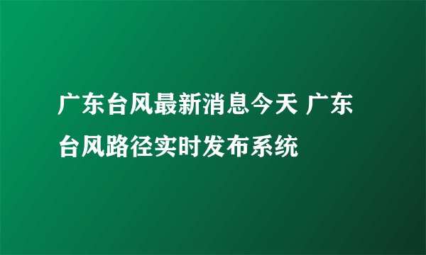 广东台风最新消息今天 广东台风路径实时发布系统