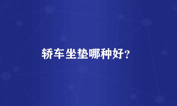 轿车坐垫哪种好？