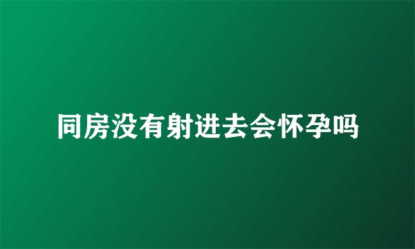 同房没有射进去会怀孕吗