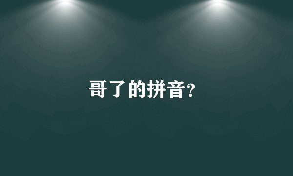 哥了的拼音？