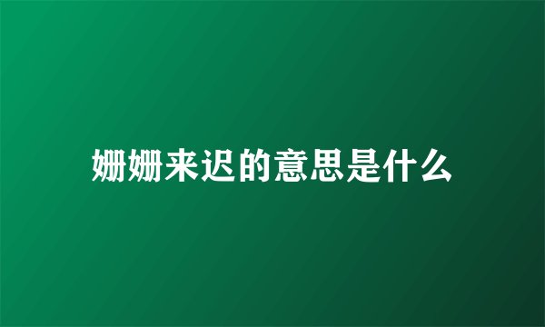 姗姗来迟的意思是什么