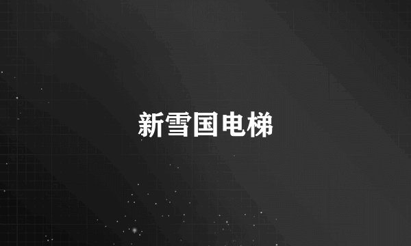新雪国电梯