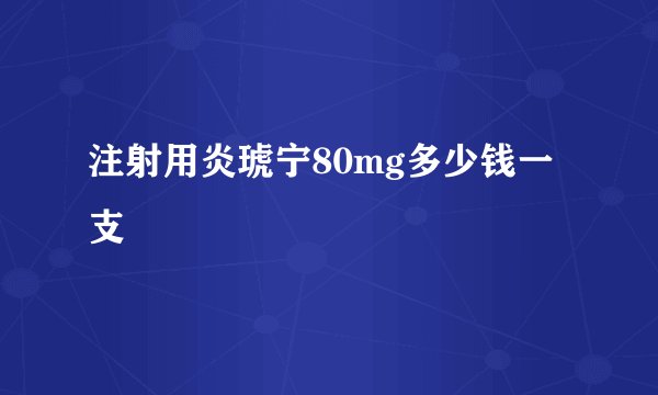 注射用炎琥宁80mg多少钱一支
