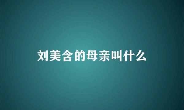 刘美含的母亲叫什么