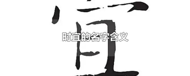 时宜的名字含义