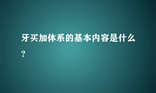 牙买加体系的基本内容是什么？