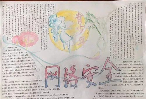 小学生网络安全手抄报简单又漂亮