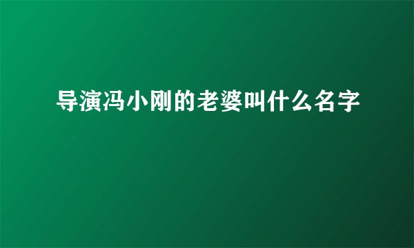 导演冯小刚的老婆叫什么名字