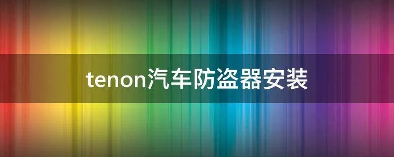 tenon汽车防盗器安装