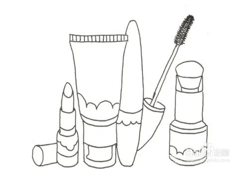 卡通画——化妆品套装的绘画技巧