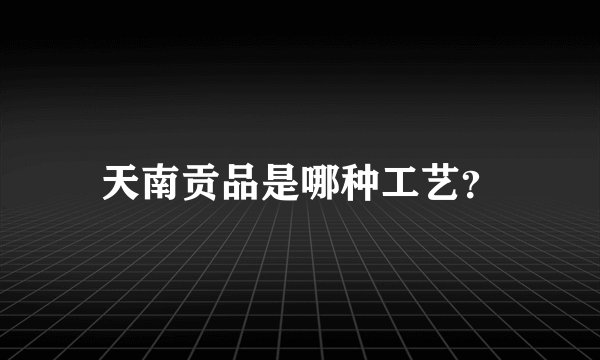 天南贡品是哪种工艺？