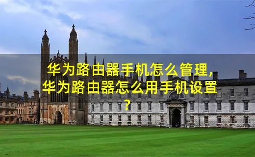 华为路由器手机怎么管理,华为路由器怎么用手机设置？