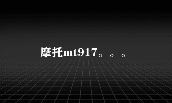 摩托mt917。。。
