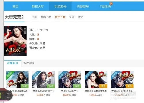 大唐无双2新手礼包在哪领