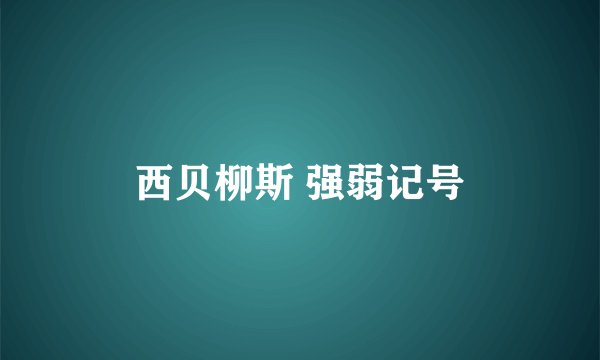 西贝柳斯 强弱记号