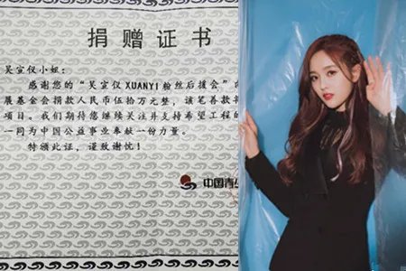 吴宣仪悼念爱猫 粉丝后援会捐建希望医院传递正能量