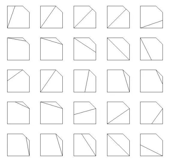 添加一条直线 将下图变成两个三角形