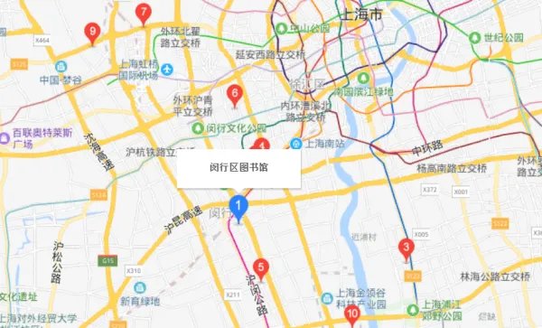 上海图书馆闵行分馆开关门时间以及地址？