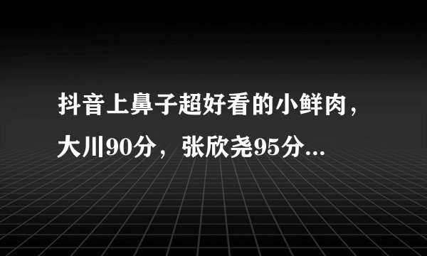 抖音上鼻子超好看的小鲜肉，大川90分，张欣尧95分，他是满分