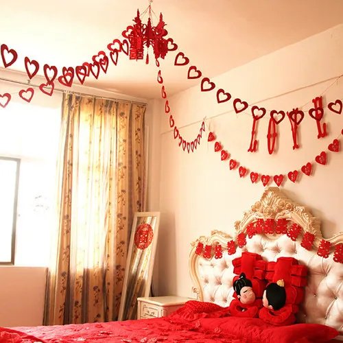 婚房彩带布置图片 彩带如何布置婚房