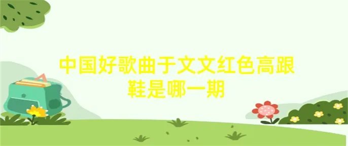 中国好歌曲于文文红色高跟鞋是哪一期