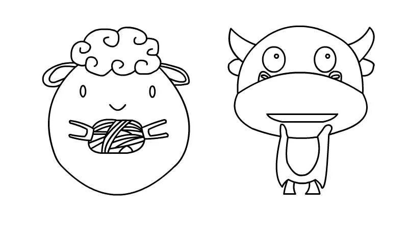 牛羊简笔画如何画