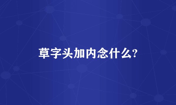 草字头加内念什么?