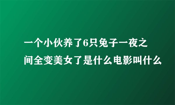 一个小伙养了6只兔子一夜之间全变美女了是什么电影叫什么