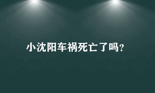小沈阳车祸死亡了吗?